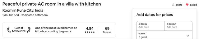 Guest favourite listing, 4.84 rating