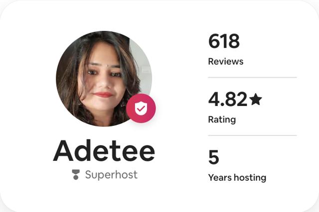 Airbnb host profile: Superhost, 618 reviews, 4.82 rating